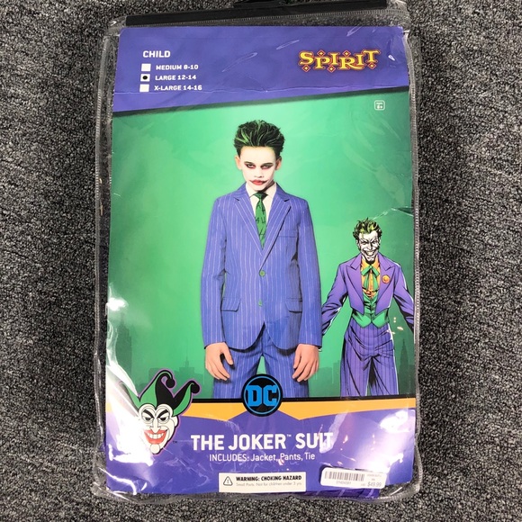 Spirit Costumes Batman The Joker Purple Striped Suit Costume Poshmark Spirit Costumes Batman The Joker Purple Striped Suit Costume Poshmark